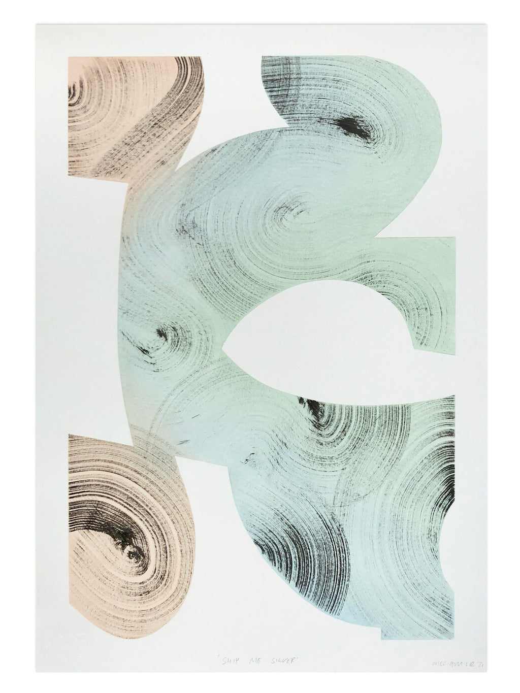 Drawing by William Luz titled "Ship Me Silver" - 2.