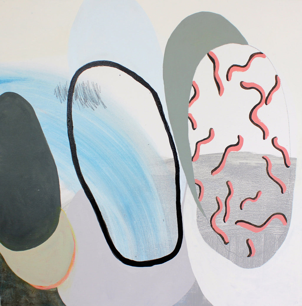 Painting by Aliza Cohen titled "I Dreamt There Were Snakes Inside Shapes" - 2.