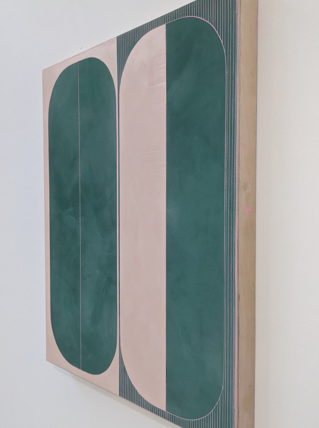 Painting by Arielle Zamora titled "Green Split" - 3.