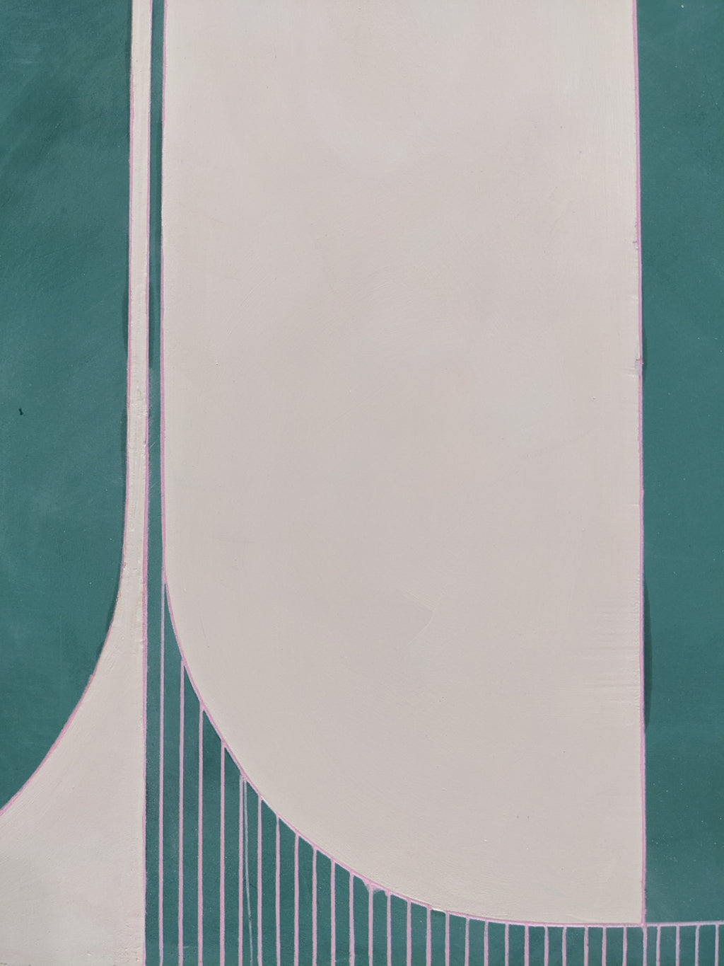 Painting by Arielle Zamora titled "Green Split" - 4.