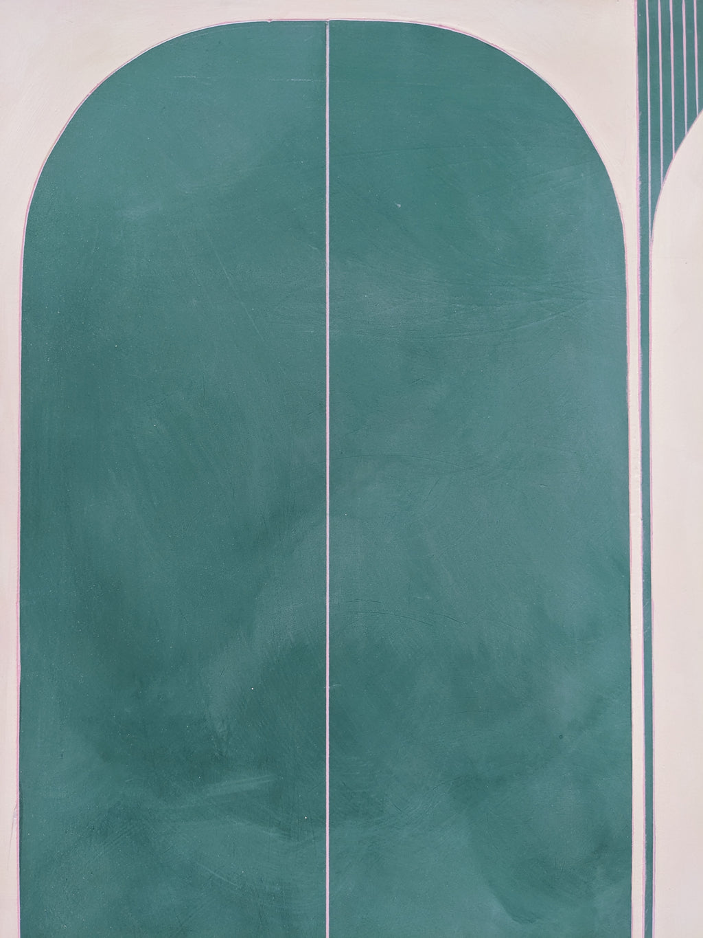 Painting by Arielle Zamora titled "Green Split" - 5.