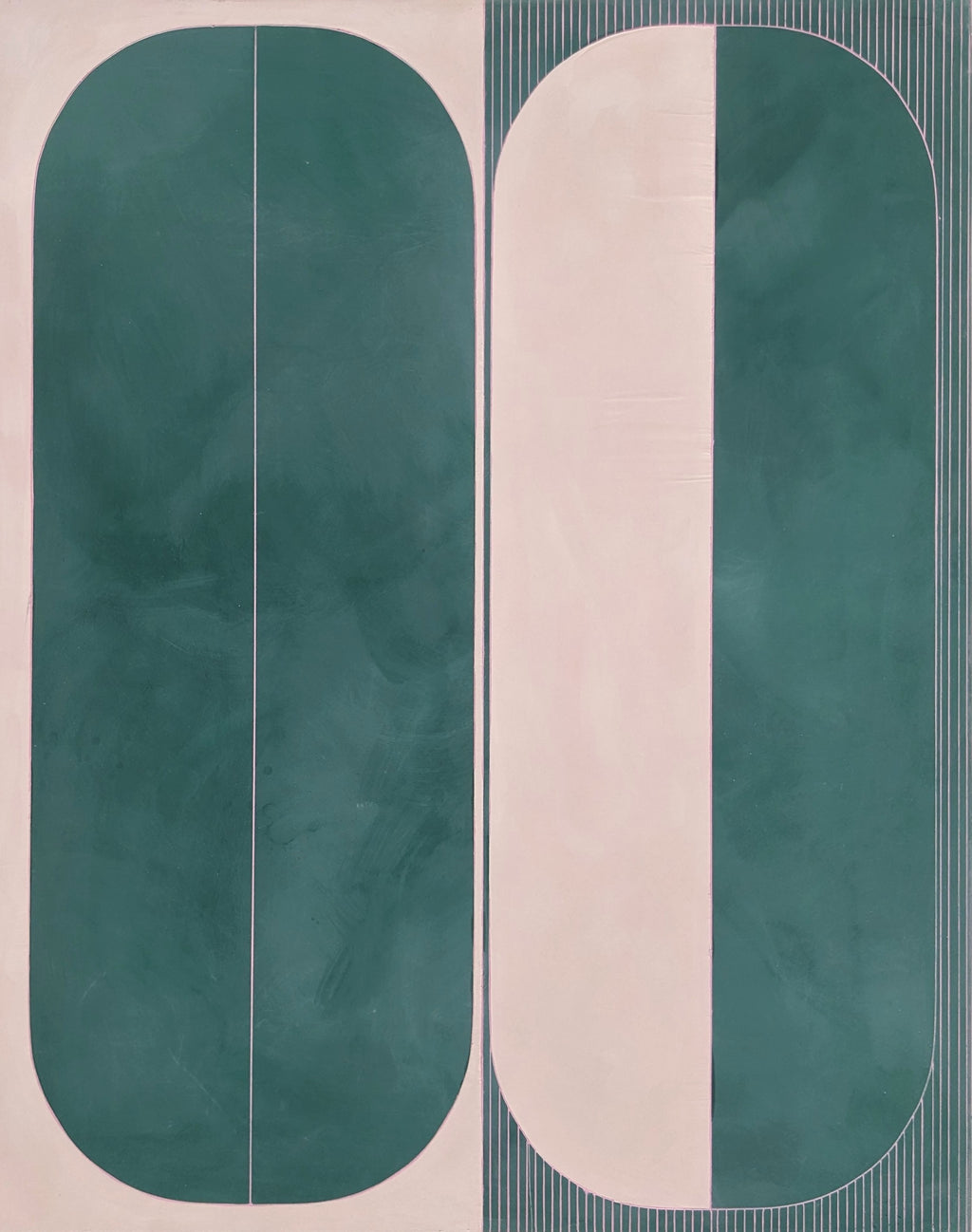 Painting by Arielle Zamora titled "Green Split" - 2.