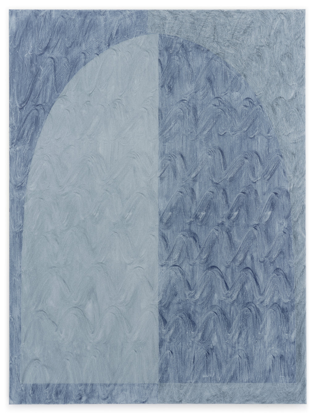 Painting by Aschely Vaughan Cone titled "Blue Arch in Squiggle Fog" - 2.