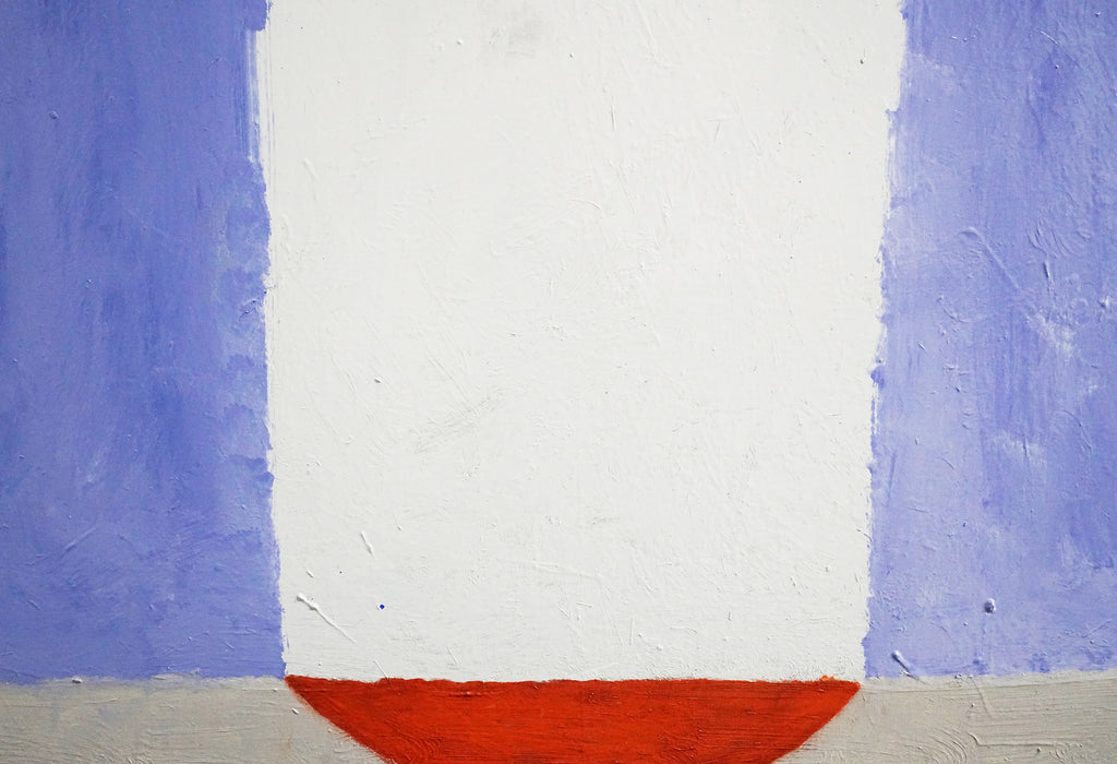 Painting by Aschely Vaughan Cone titled "Blue Portal, Red Sun" - 3.