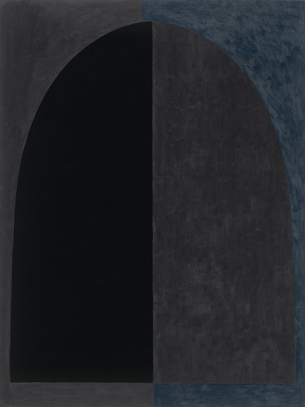 Painting by Aschely Vaughan Cone titled "Teal Arch at Night in Green Light" - 2.