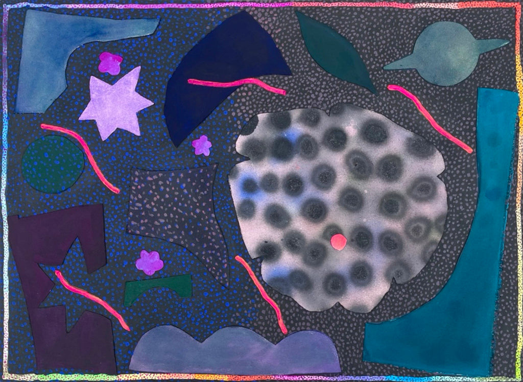 Painting by Ashely Peifer titled "johnny jump up and up" - 2.