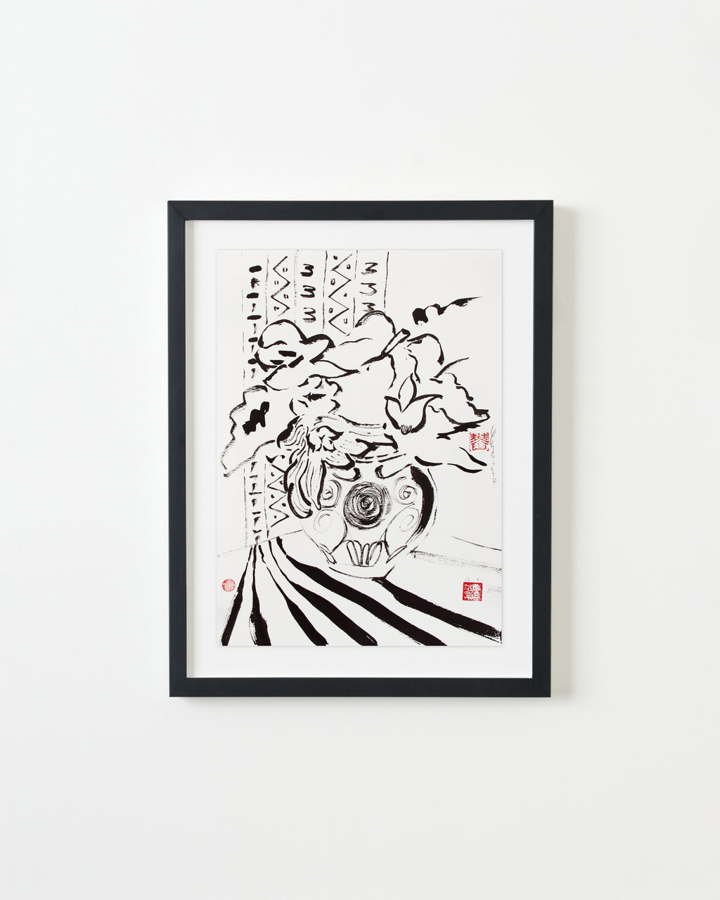 Painting by Ba Ousmane titled "Fleur du paradis" - 3.