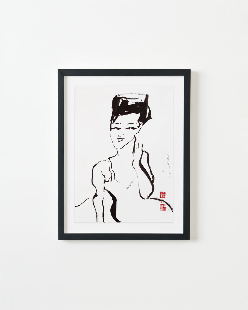 Painting by Ba Ousmane titled "La Pudeur" - 3.