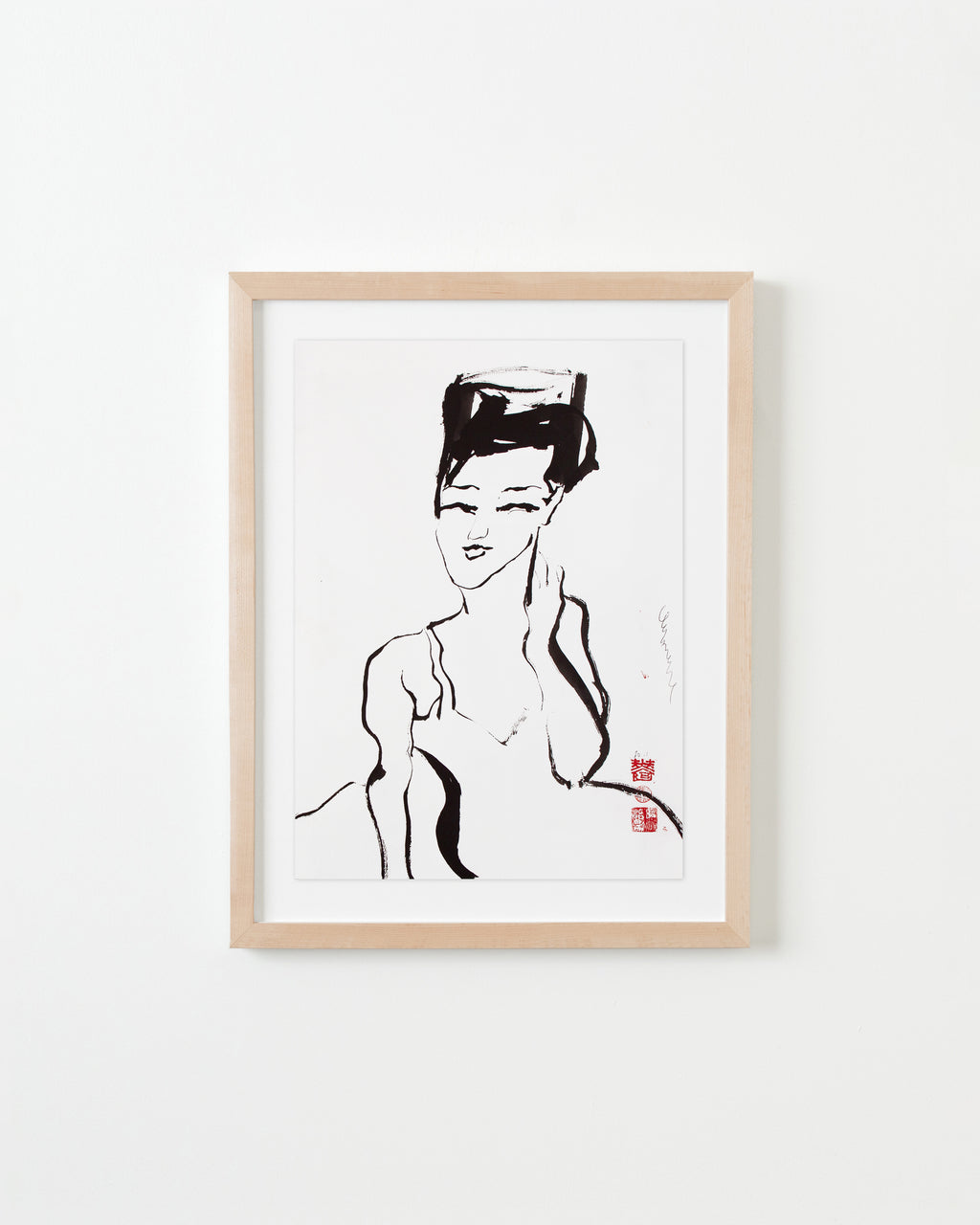 Painting by Ba Ousmane titled "La Pudeur" - 4.