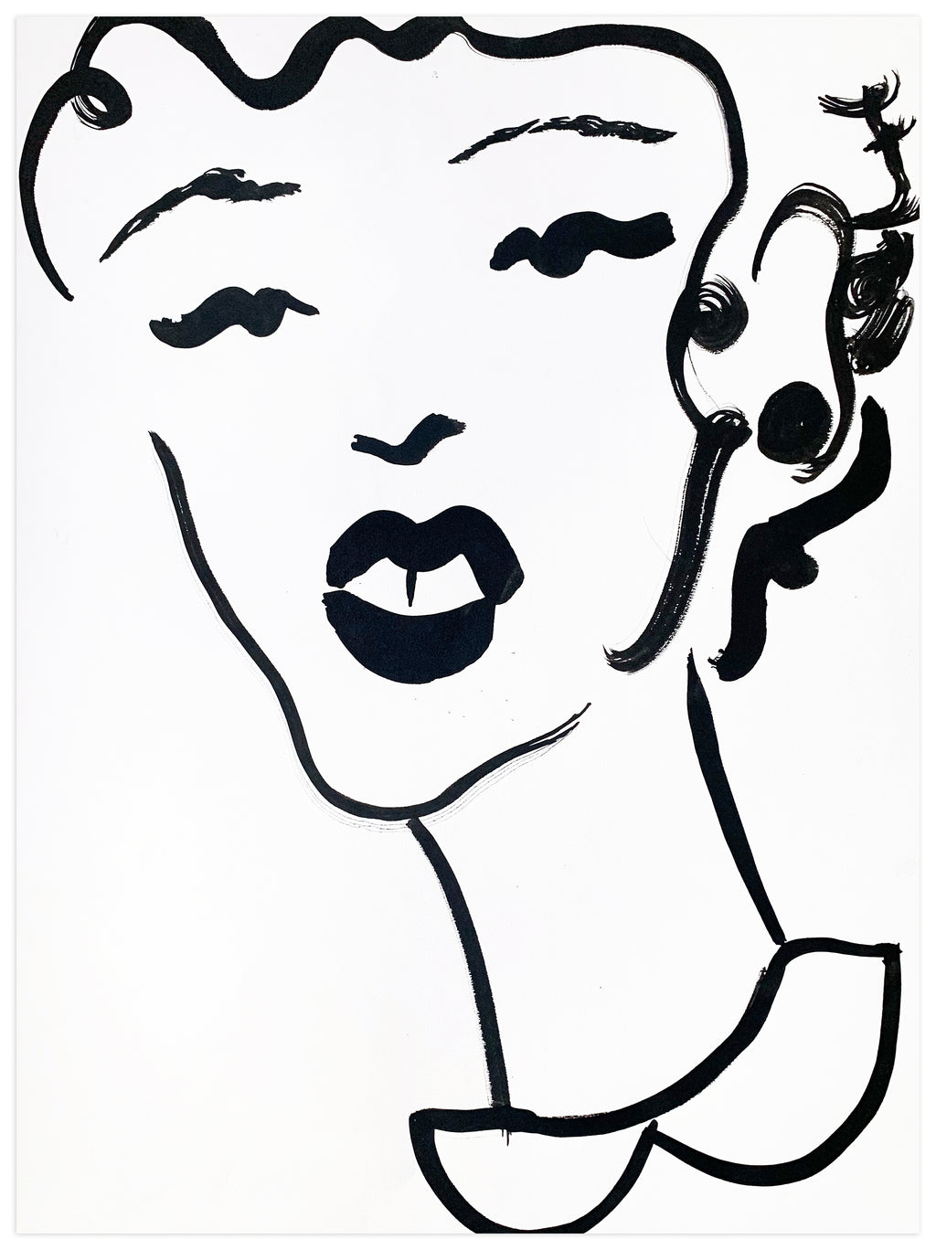 Drawing by Ba Ousmane titled "Rose" - 2.