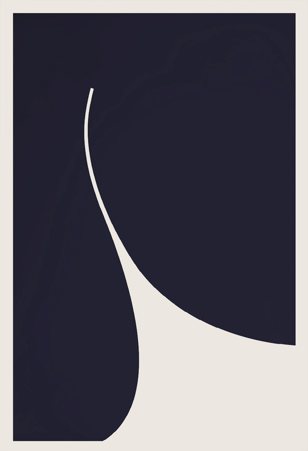 Print by Caroline Walls titled "BODY LANGUAGE II (Midnight Blue)" - 2.