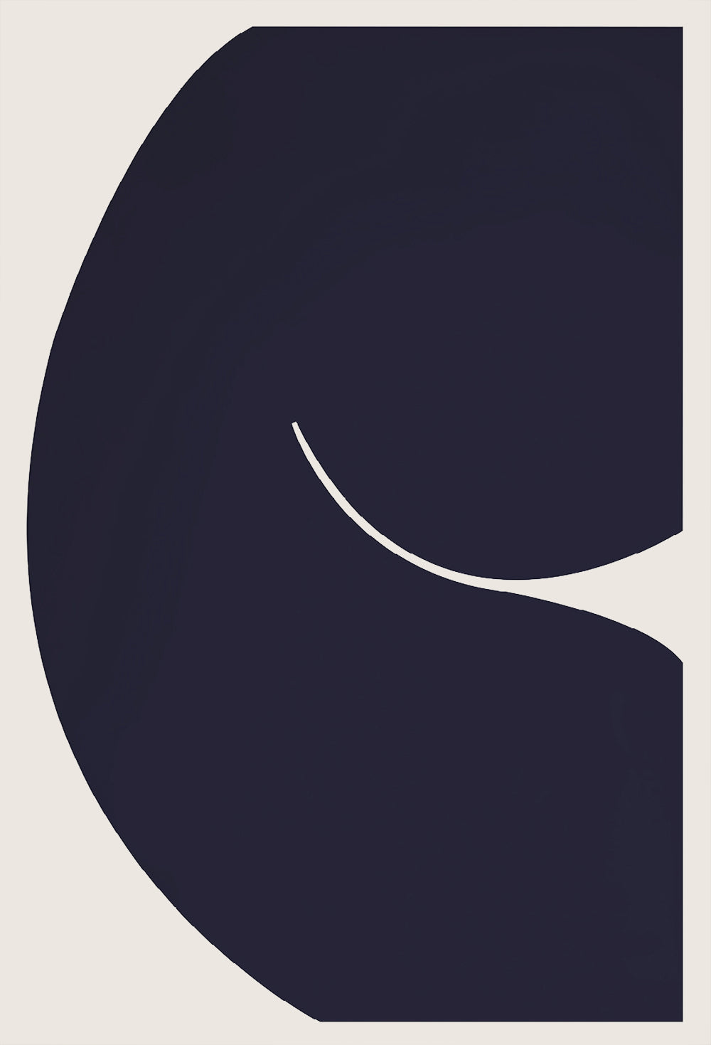 Print by Caroline Walls titled "BODY LANGUAGE III (Midnight Blue)" - 2.