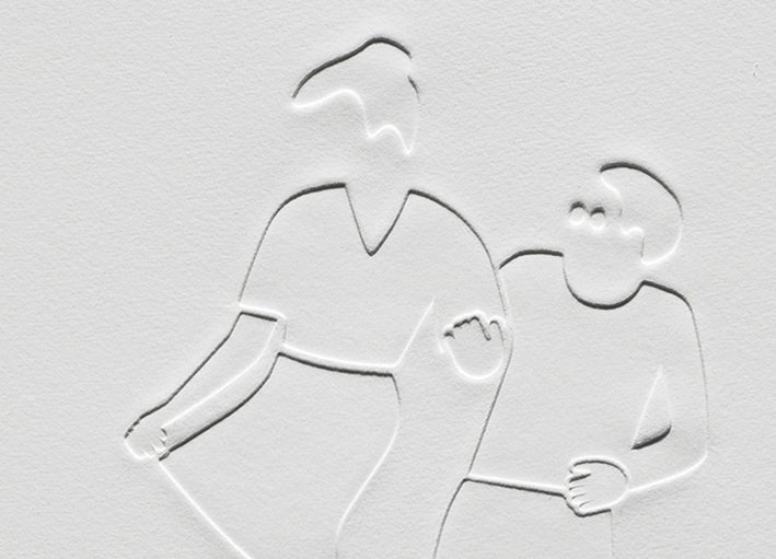 Print by Dana Bell titled "Dancing, Jump on Left" - 5.