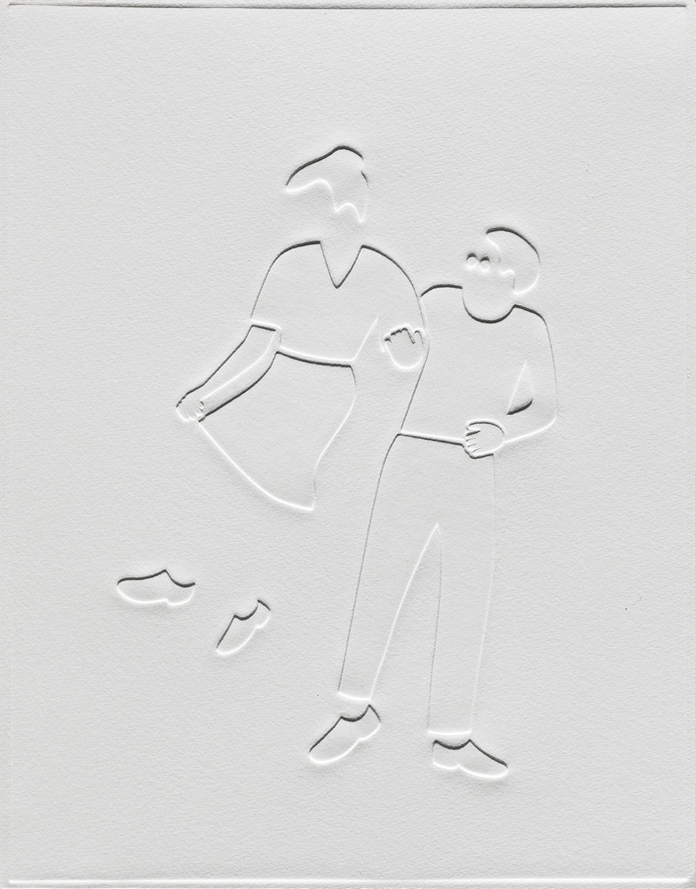 Print by Dana Bell titled "Dancing, Jump on Left" - 2.