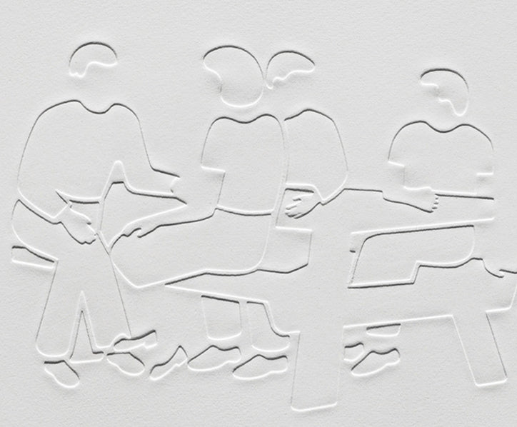 Print by Dana Bell titled "Four at Picnic Table" - 2.