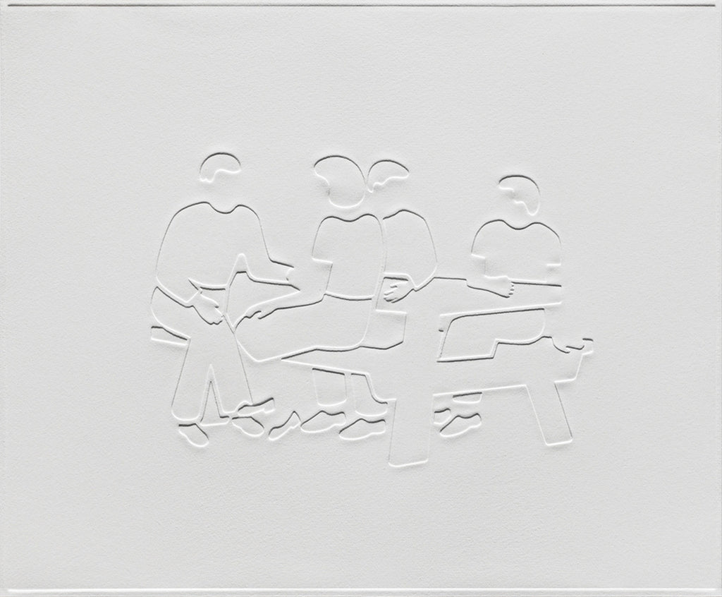 Print by Dana Bell titled "Four at Picnic Table" - 3.