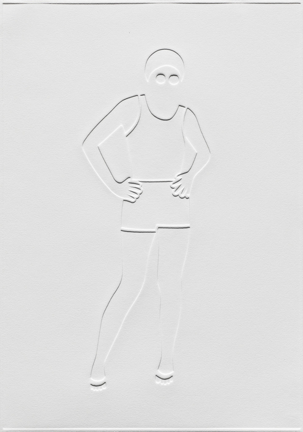 Print by Dana Bell titled "Hands on Hips, Looking Forward" - 2.