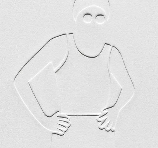 Print by Dana Bell titled "Hands on Hips, Looking Forward" - 5.