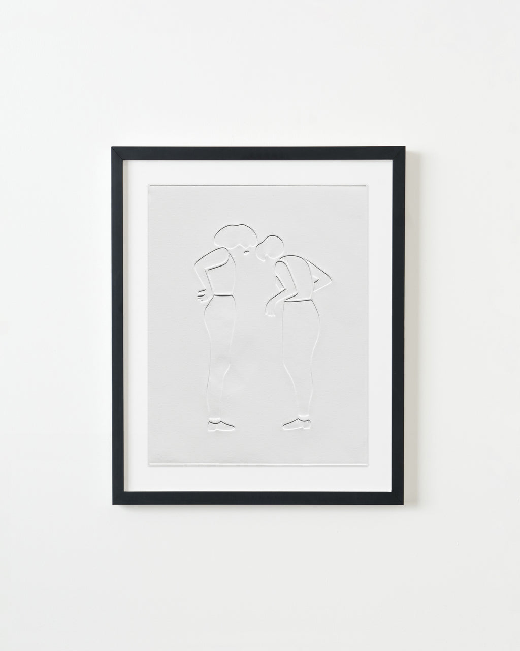 Print by Dana Bell titled "Heads Together Look Down" - 3.