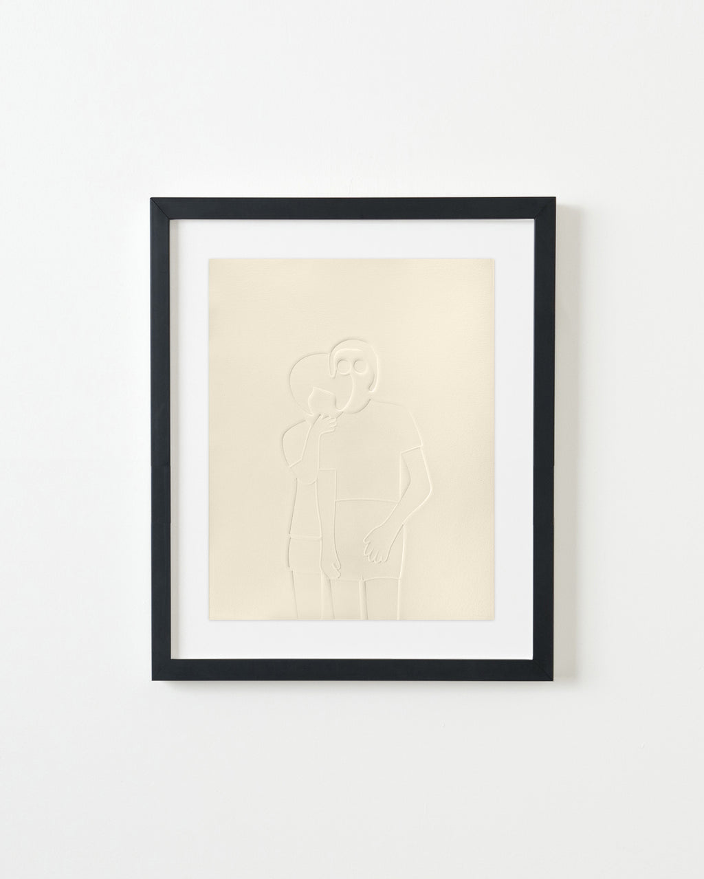 Print by Dana Bell titled "Hug From Behind (Cream)" - 3.