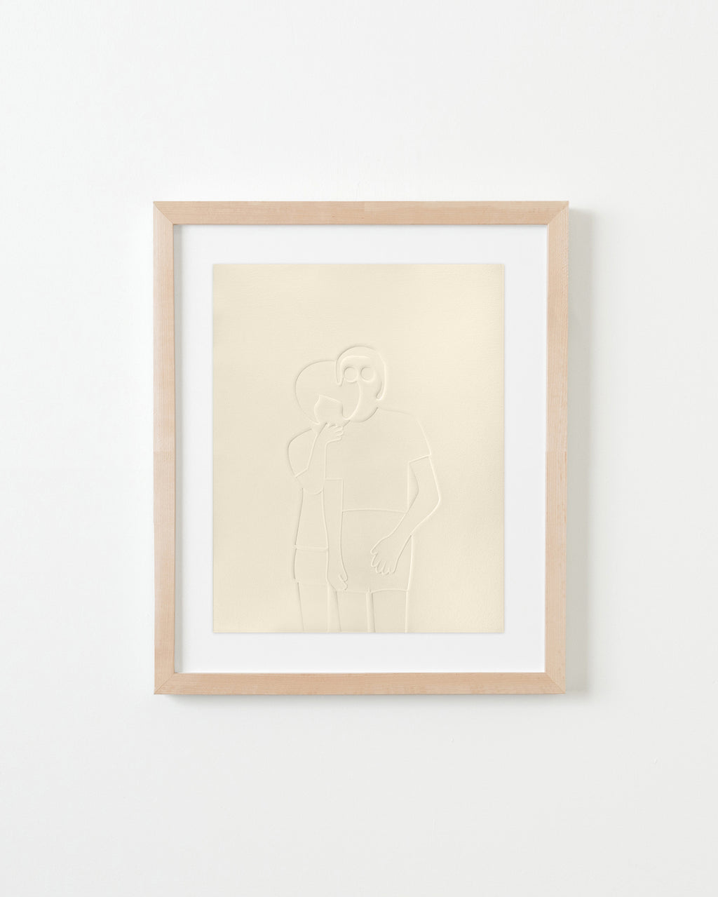 Print by Dana Bell titled "Hug From Behind (Cream)" - 4.