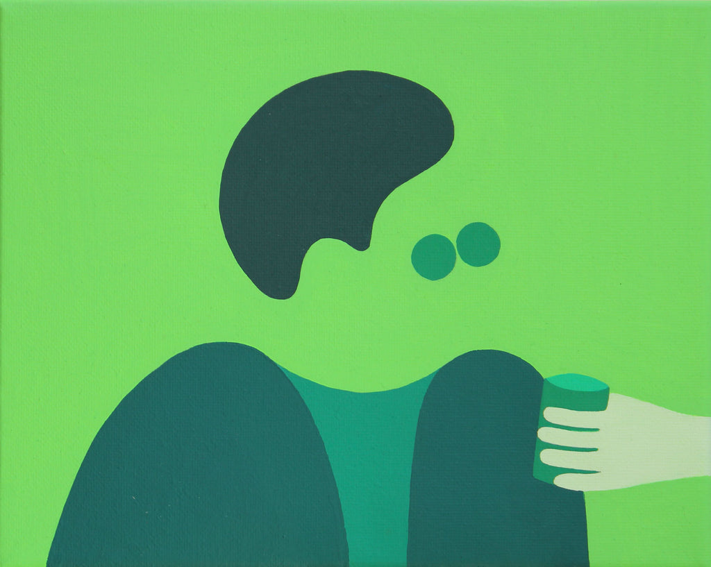 Painting by Dana Bell titled "Just Don't Toot Your Mouth Off 1" - 2.