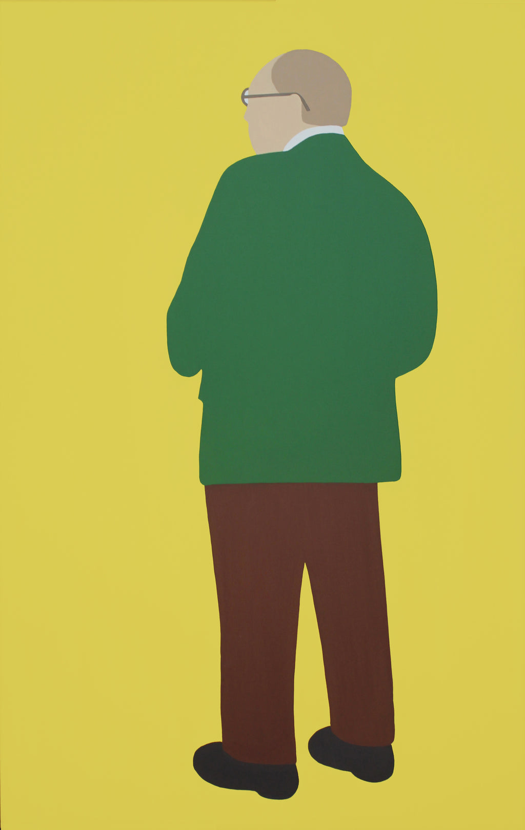 Painting by Dana Bell titled "Suit on Yellow" - 2.
