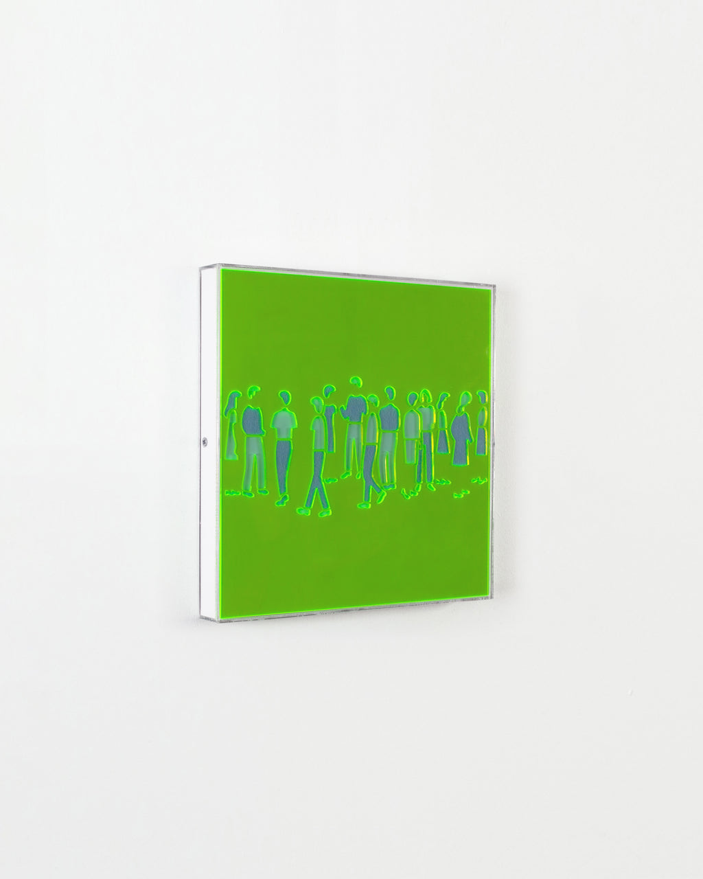 Mixed Media by Dana Bell titled "Thirteen Walk (green and blue)" - 3.