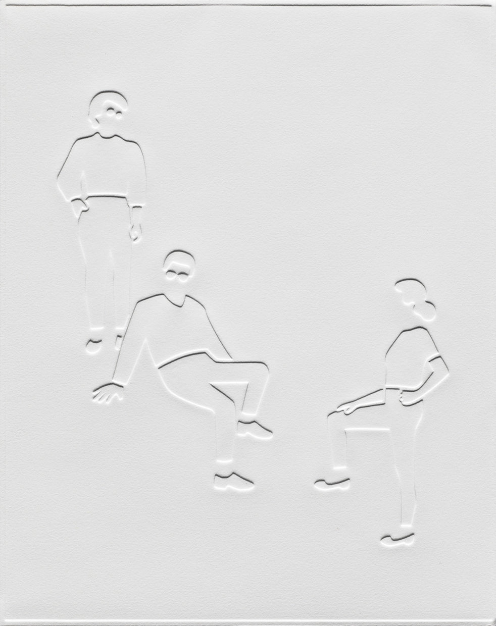 Print by Dana Bell titled "Three Stacked on Rocks" - 3.