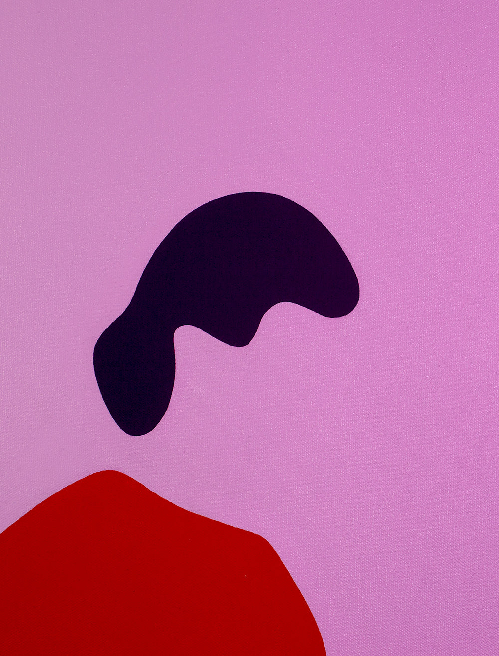 Painting by Dana Bell titled "Three Women Meet (Pink and Red)" - 4.