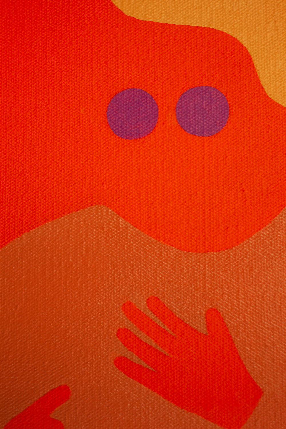 Painting by Dana Bell titled "Twenty Eight (Orange and Purple)" - 3.