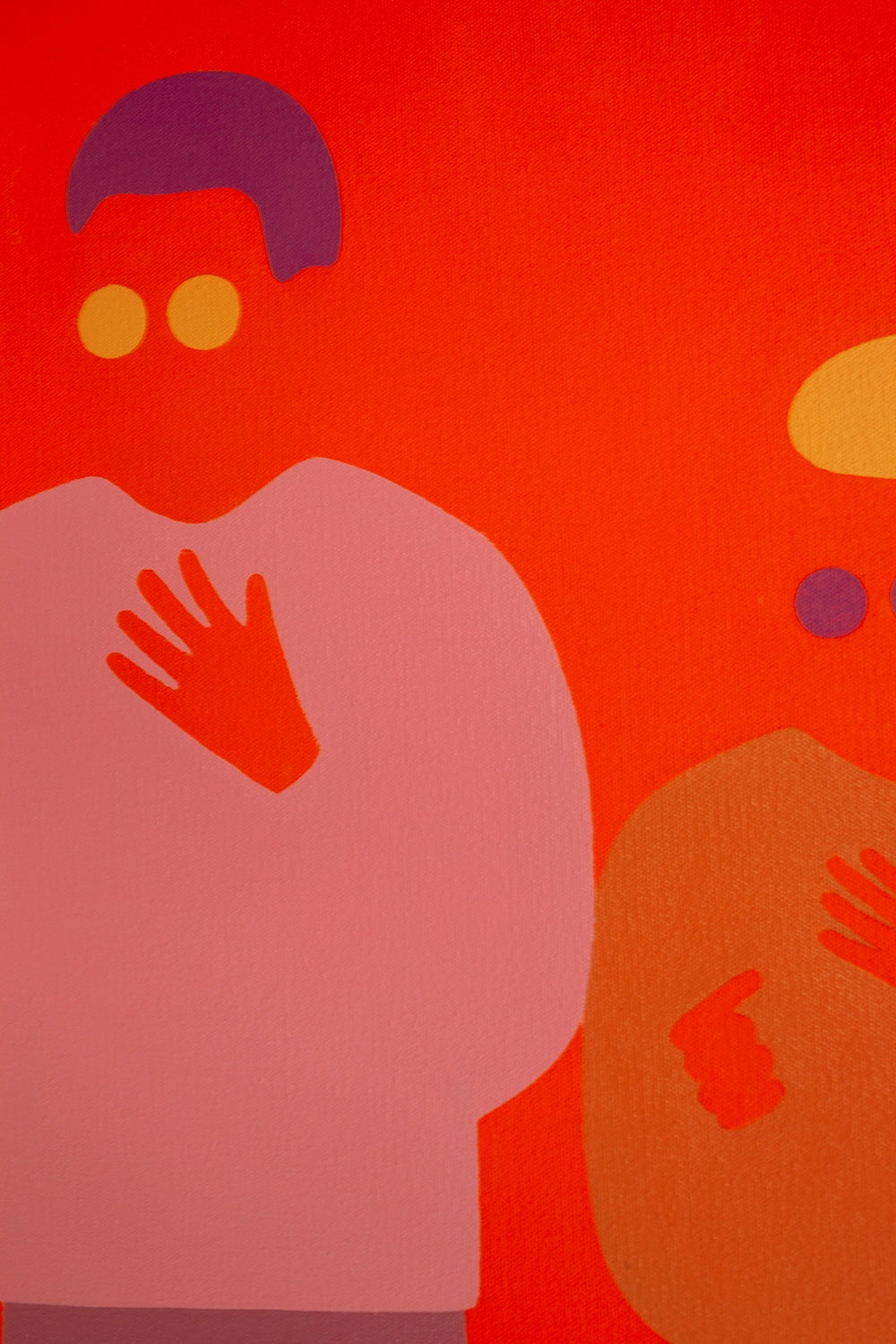 Painting by Dana Bell titled "Twenty Eight (Orange and Purple)" - 4.