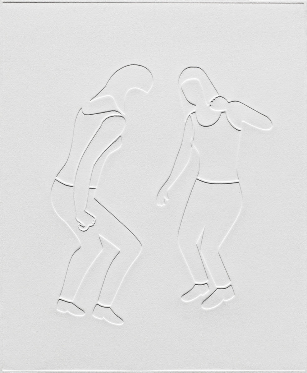 Print by Dana Bell titled "Two Dance Tank Tops" - 2.