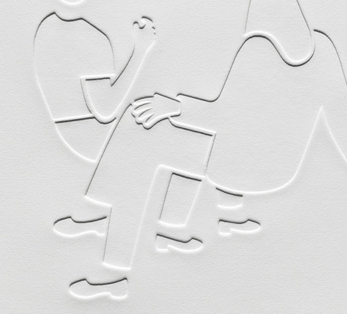 Print by Dana Bell titled "Two Seated Face Away" - 5.