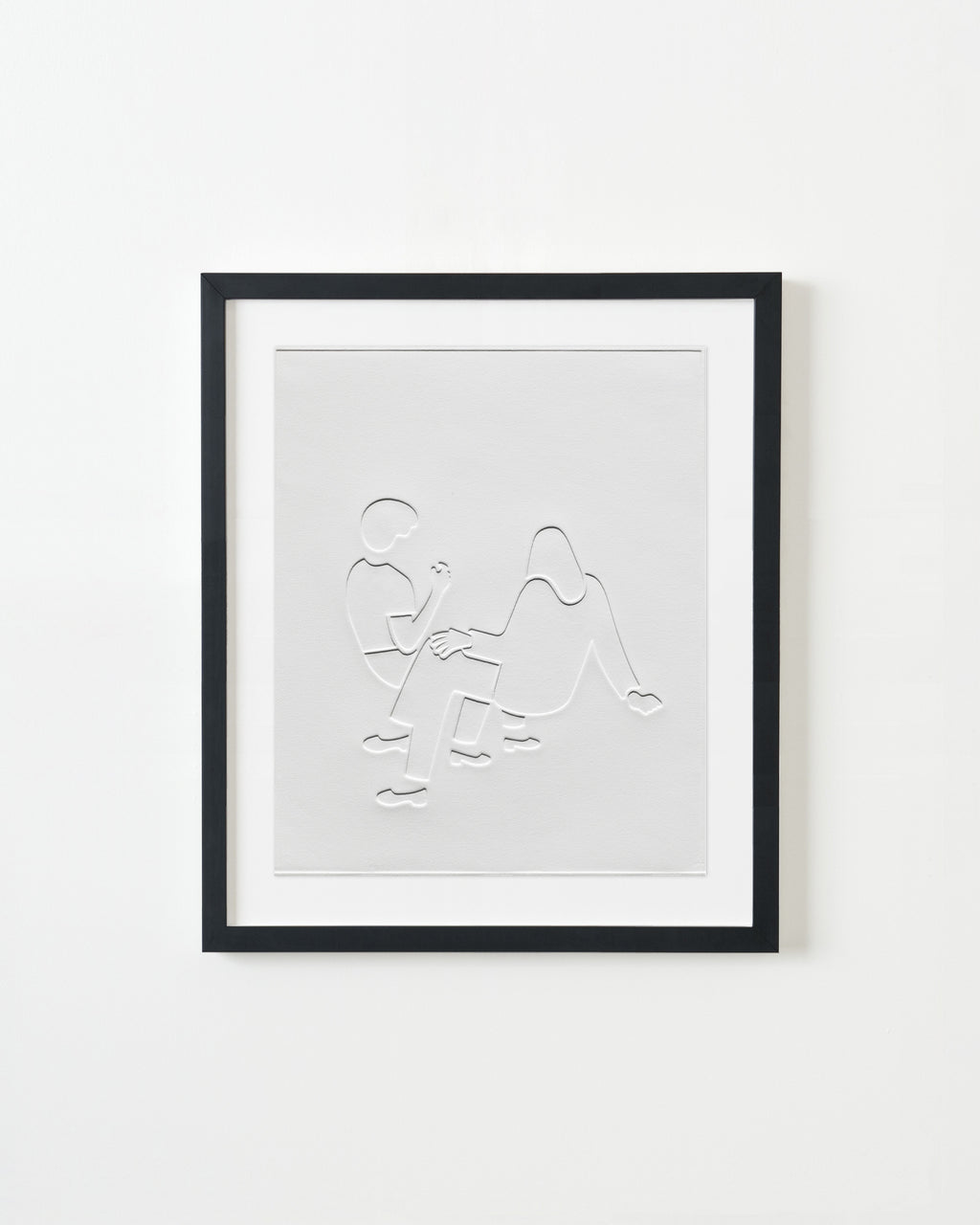 Print by Dana Bell titled "Two Seated Face Away" - 3.