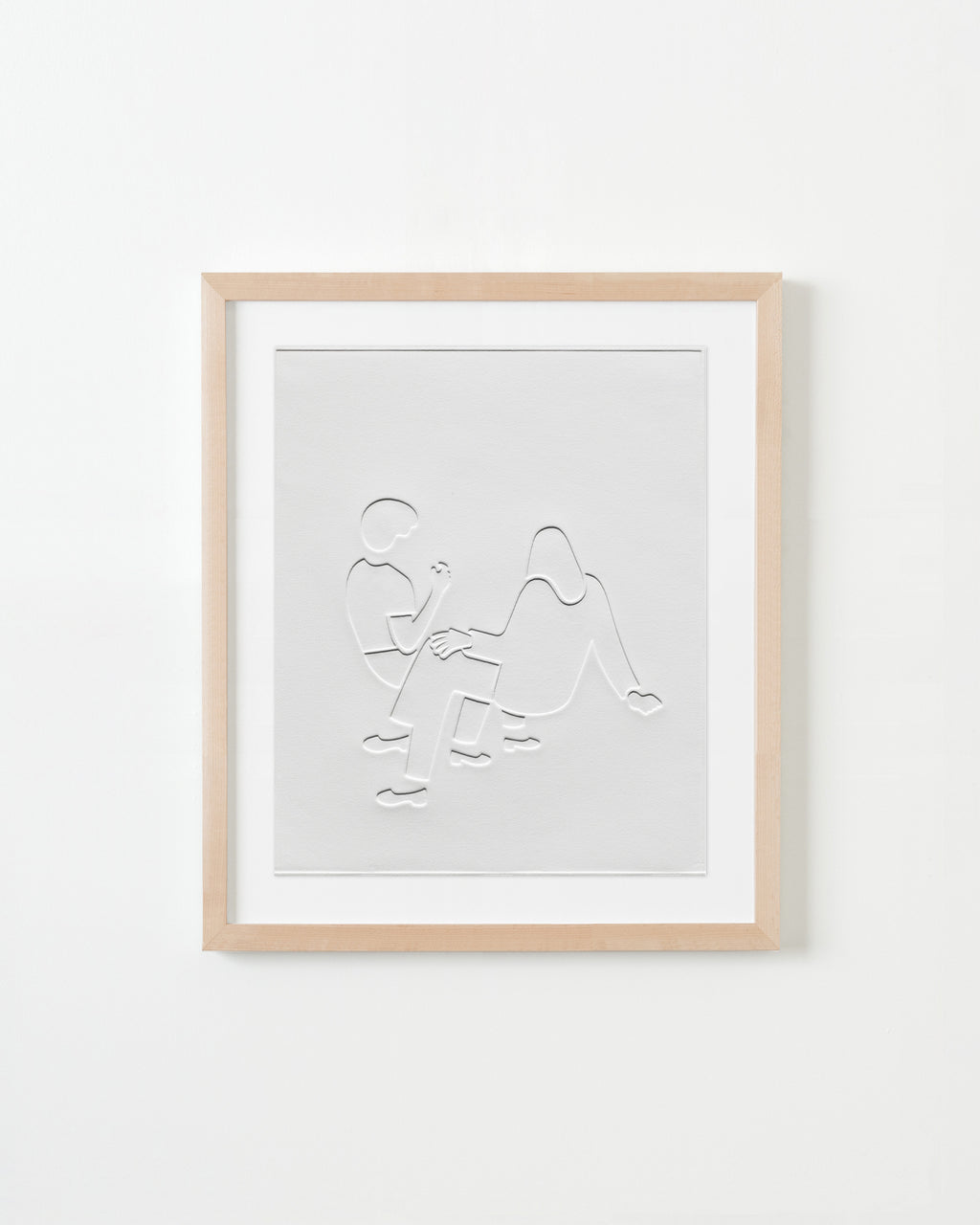 Print by Dana Bell titled "Two Seated Face Away" - 4.