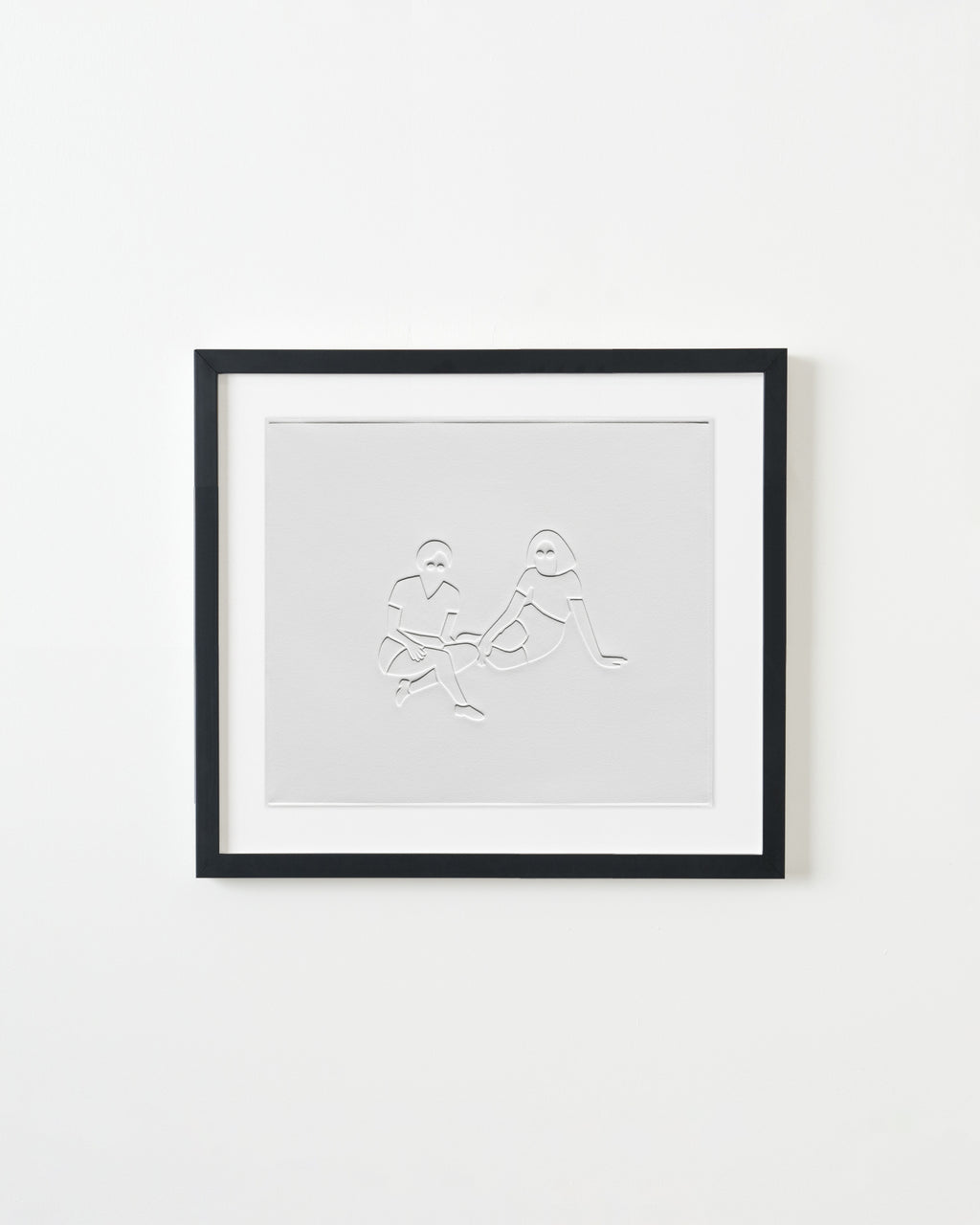 Print by Dana Bell titled "Two Sitting on a Hill, Look Forward" - 4.