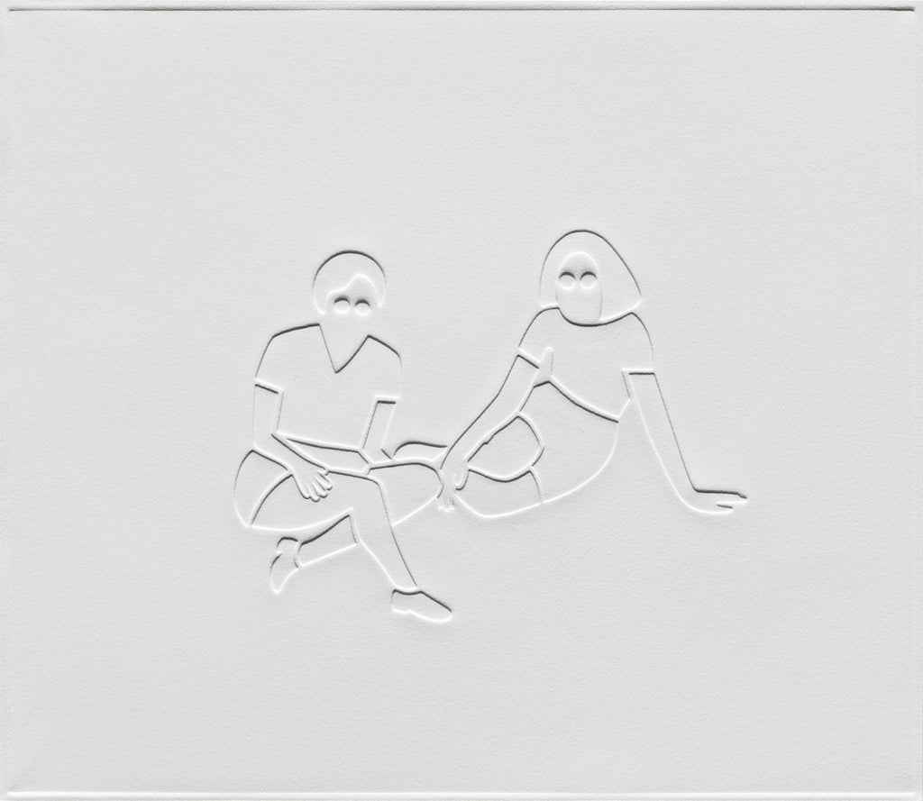 Print by Dana Bell titled "Two Sitting on a Hill, Look Forward" - 3.