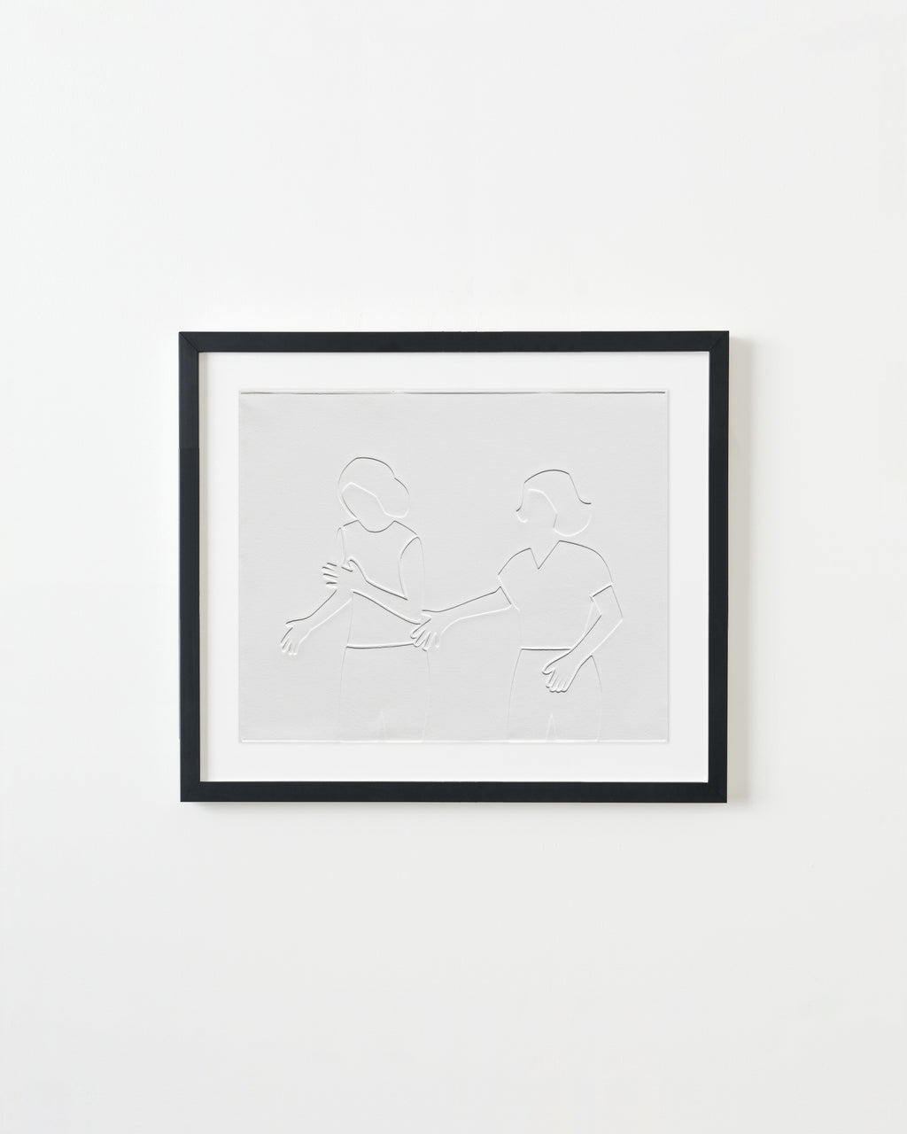 Print by Dana Bell titled "Two Stand Surprised Look Left" - 3.