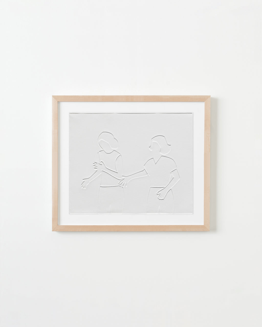 Print by Dana Bell titled "Two Stand Surprised Look Left" - 4.