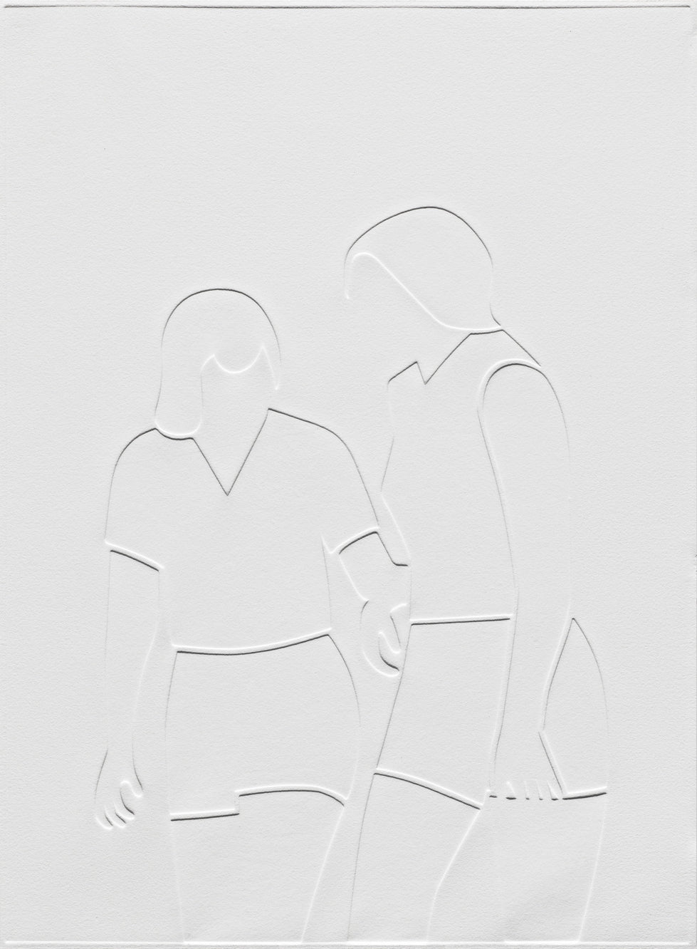 Print by Dana Bell titled "Two Towards Touch" - 2.