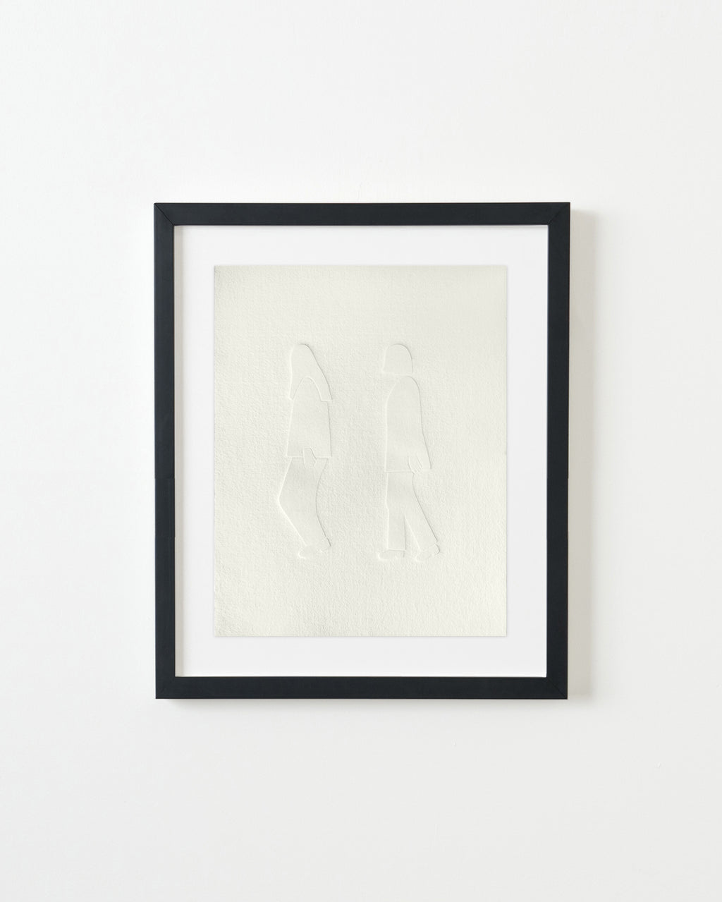 Print by Dana Bell titled "Two Walk to the Left (White Copperplate)" - 3.
