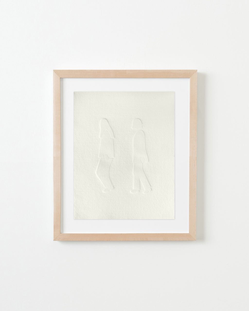 Print by Dana Bell titled "Two Walk to the Left (White Copperplate)" - 4.