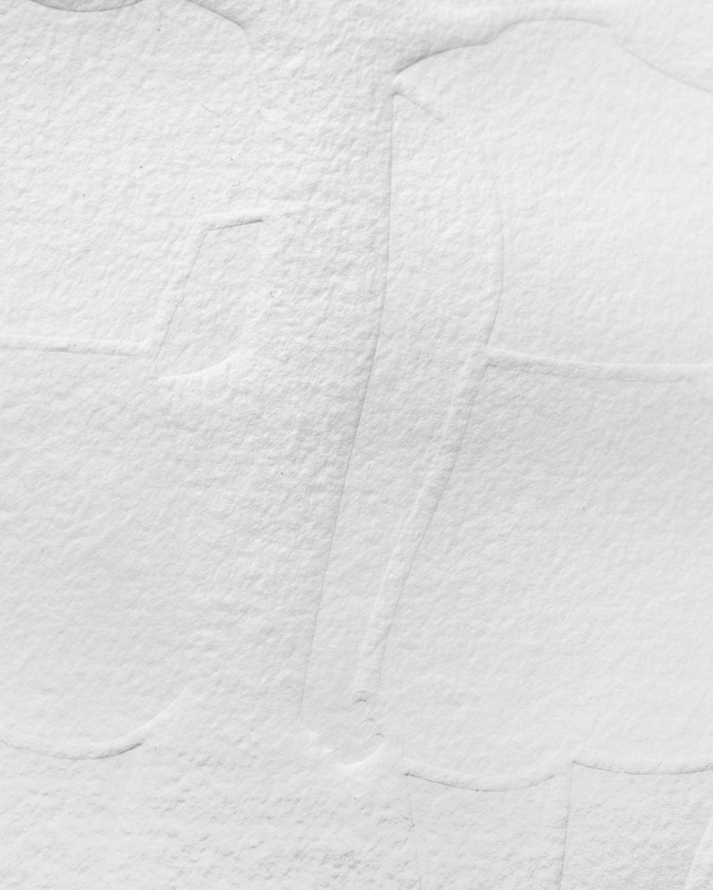 Print by Dana Bell titled "Two Walking Away (White Copperplate)" - 5.