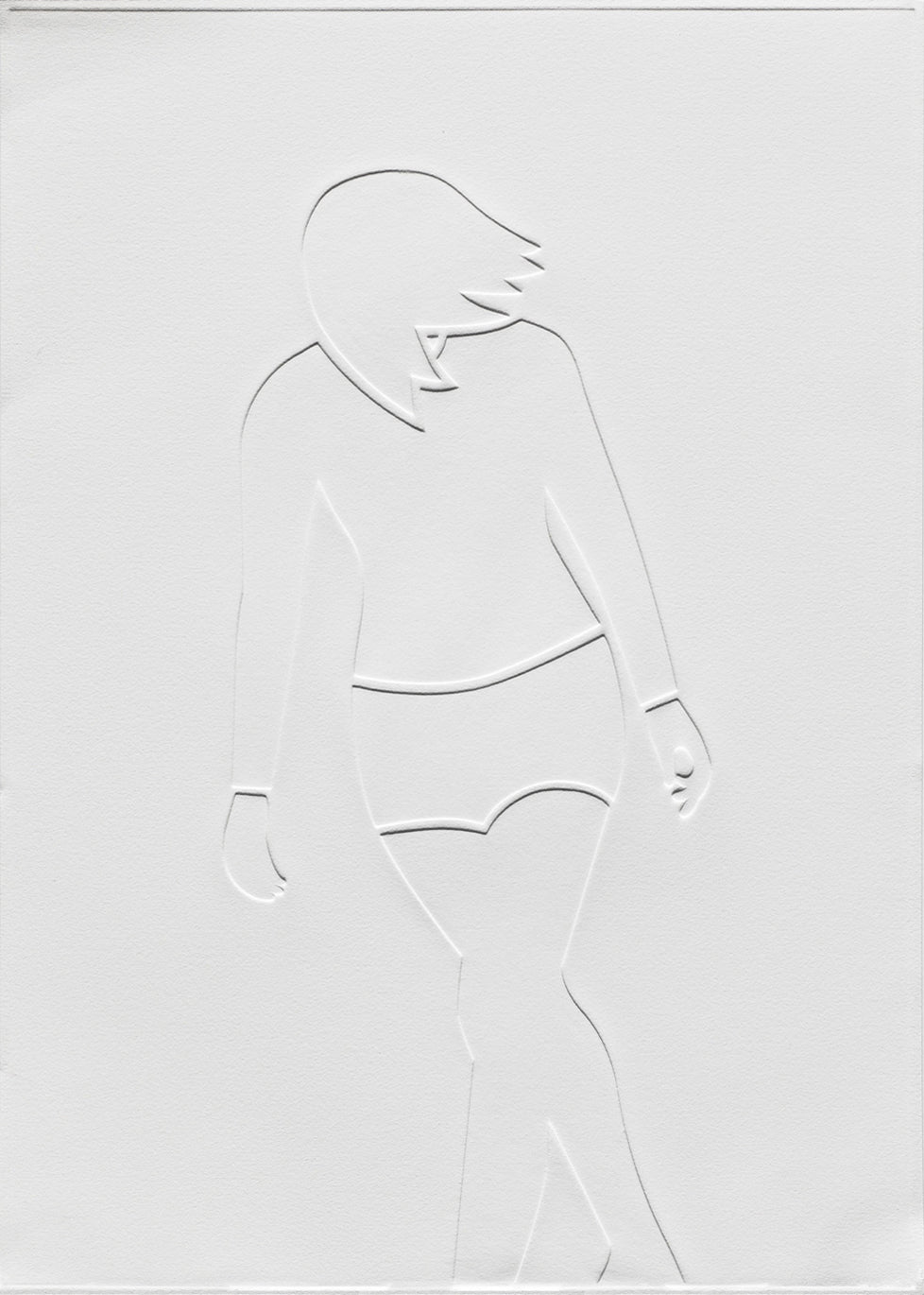 Print by Dana Bell titled "Walking Into the Wind" - 2.