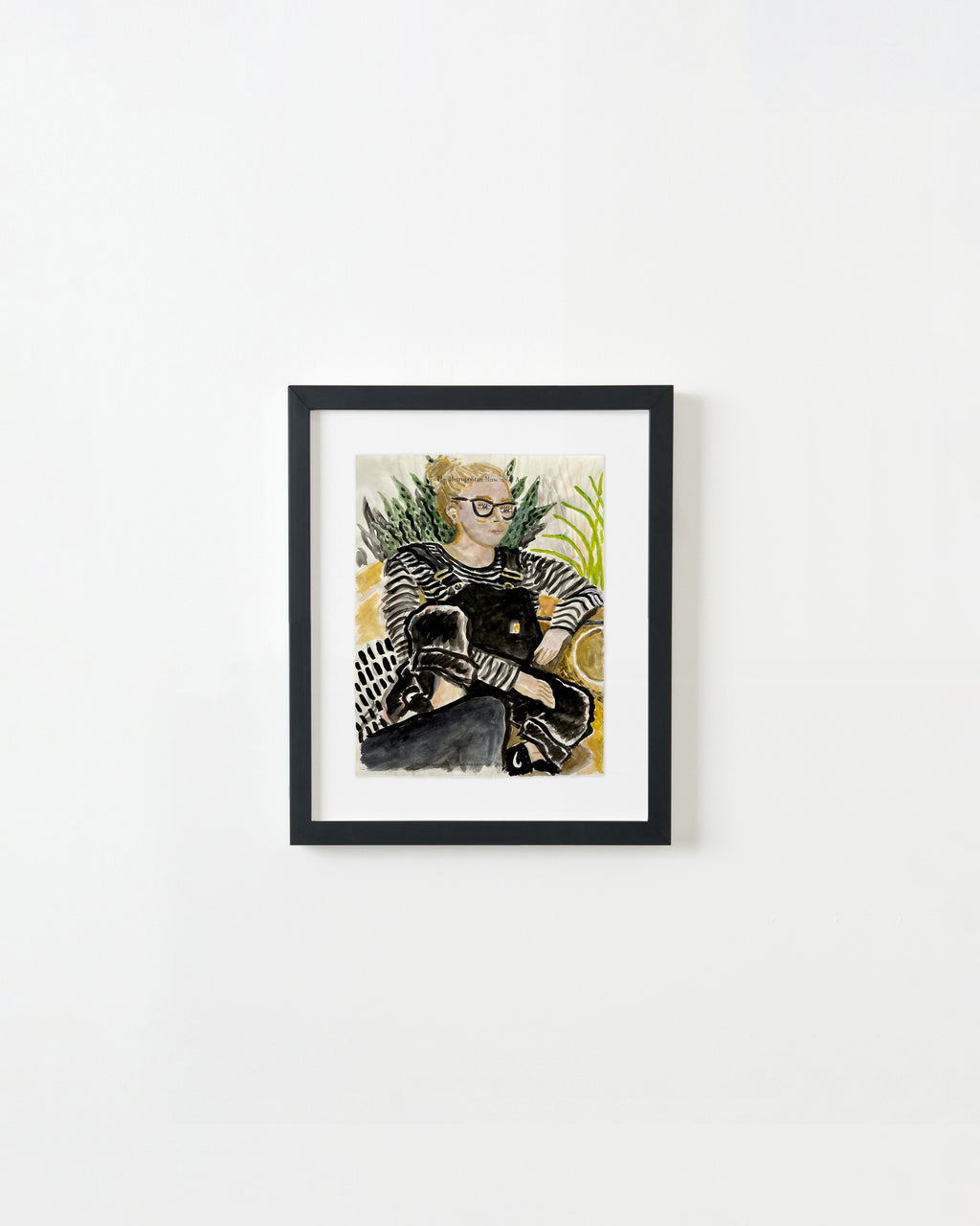 Painting by David Rhoads titled "Aubrey (Carhartts)" - 4.