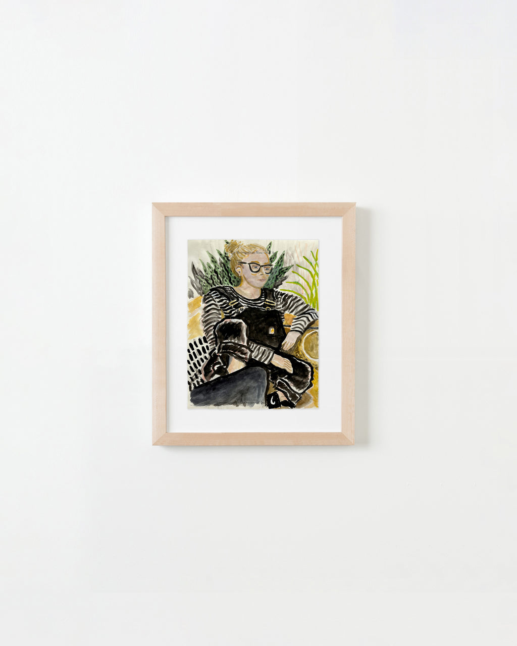 Painting by David Rhoads titled "Aubrey (Carhartts)" - 5.