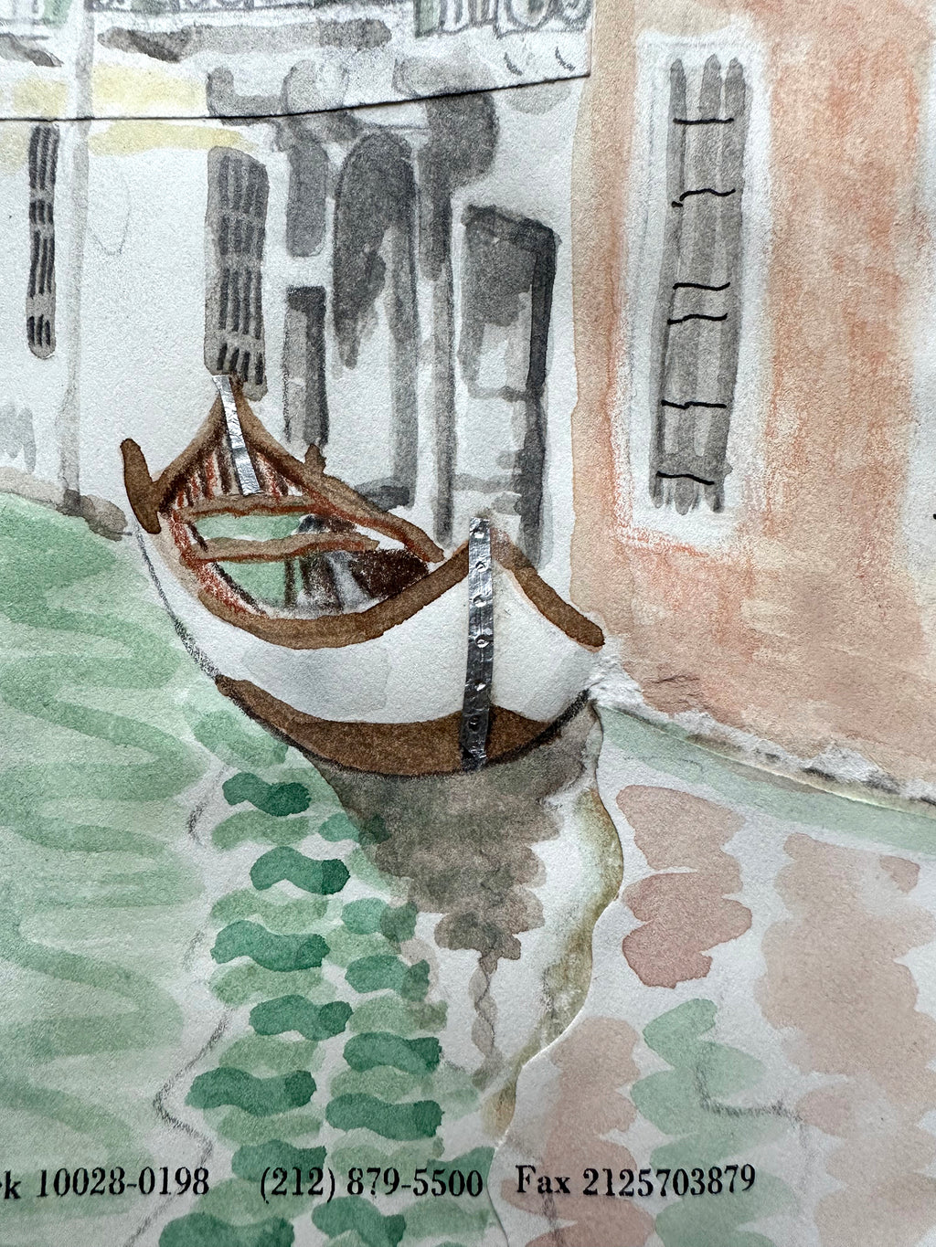 Painting by David Rhoads titled "Venice Canal" - 3.