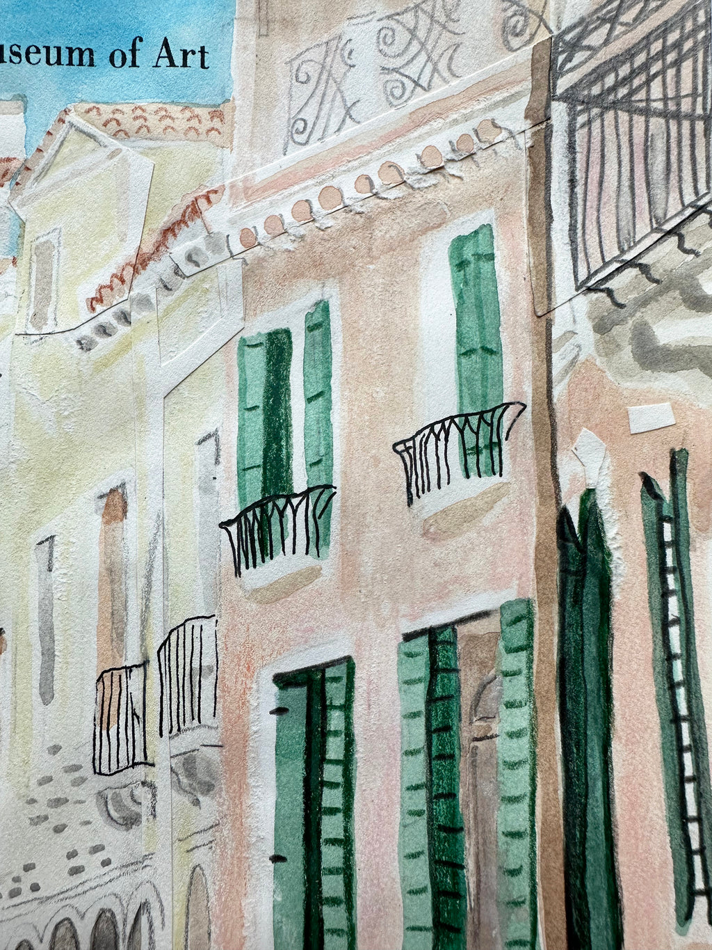 Painting by David Rhoads titled "Venice Canal" - 4.