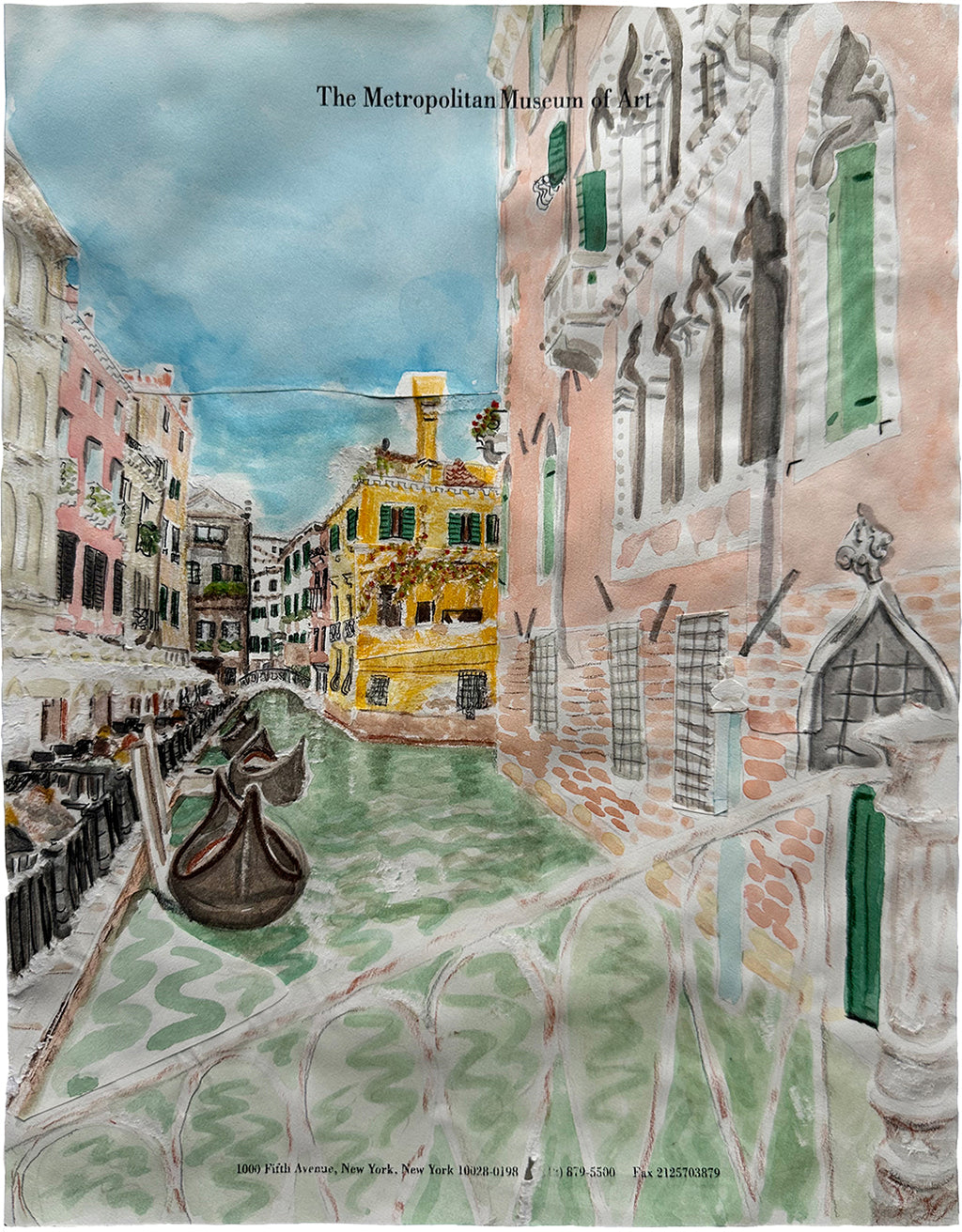 Painting by David Rhoads titled "Venice Canal" - 2.